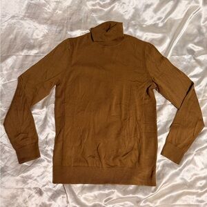 Express Men's Rich Brown Turtleneck Sweater